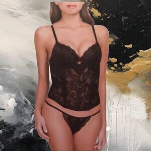 Sexy Bustier & G-String Lingerie compared to Victoria Secret  Sz S NWT